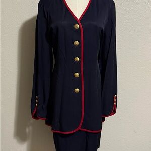 Vintage Danny & Nicole New York Women’s Dress – Blue & Red Colorway
